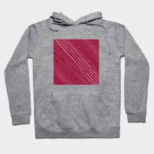 Striped-pattern, red, white, simple, minimal, minimalist, lined-pattern, stripe, modern, trendy, basic, digital, pattern, abstract, lines, line, line-art, jewel-color, Hoodie